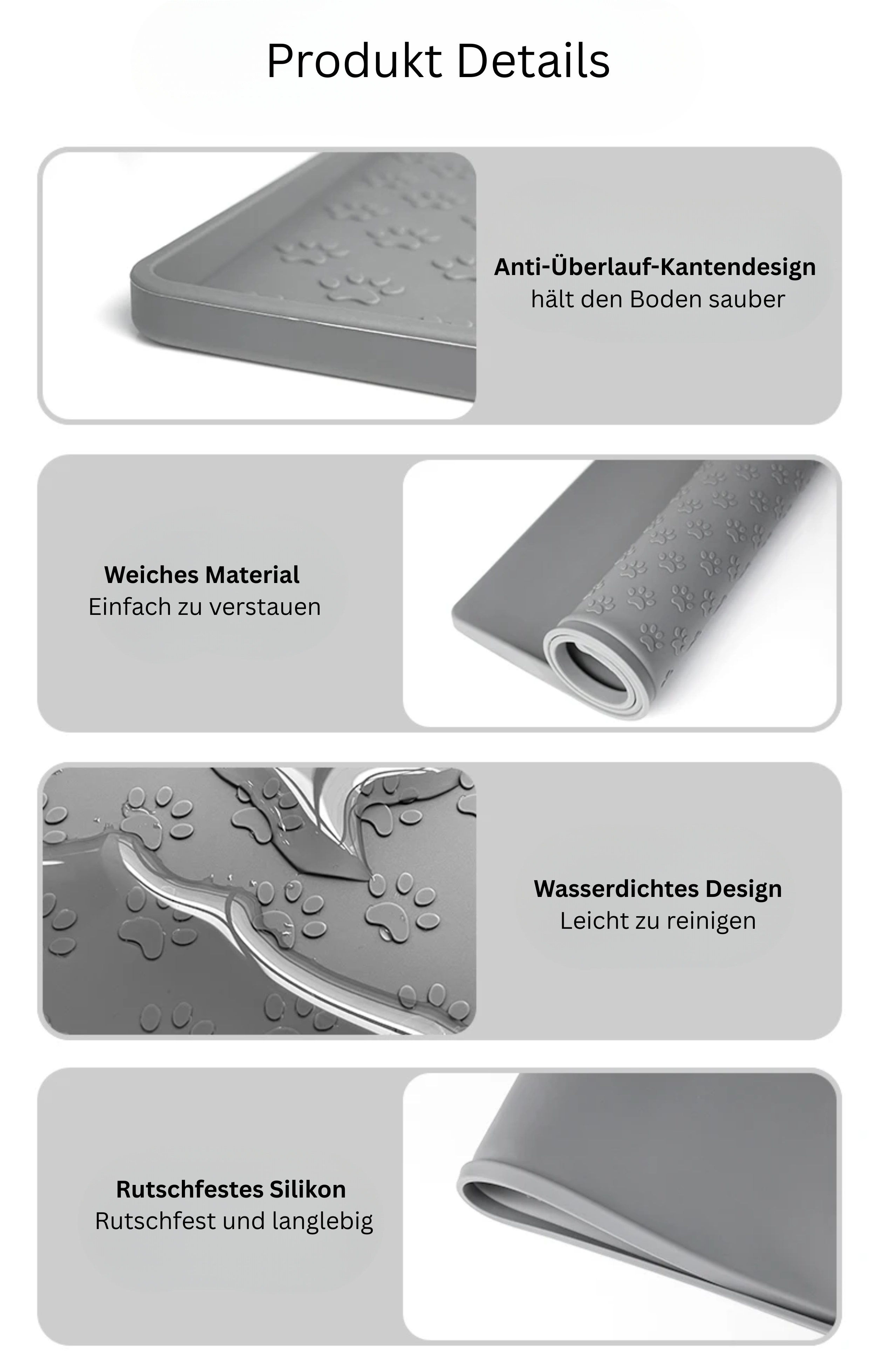 Napfunterlage - Schluss mit Kleckern - dein Boden bleibt Sauber!