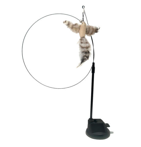 Standkatzenangel - Endlich! Ein Spielzeug, das länger überlebt als dein letzter Versuch, die Pflanze zu retten!"