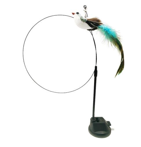 Standkatzenangel - Endlich! Ein Spielzeug, das länger überlebt als dein letzter Versuch, die Pflanze zu retten!"