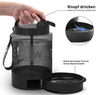 2.2 Liter Wasserflasche mit Trinkschale - Damit dein Hund beim Spielen nicht versehentlich die Brunnen im Park leert!